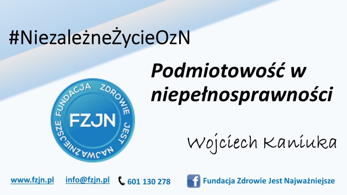 Podmiotowość w niepełnosprawności