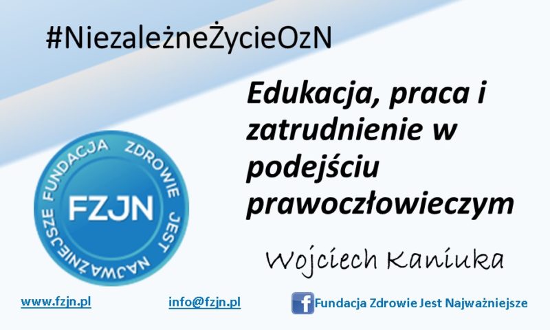 Edukacja, praca i zatrudnienie w podejściu prawoczłowieczym